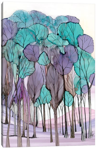 Semi Abstract Trees Canvas Art Print - Jan Matthews