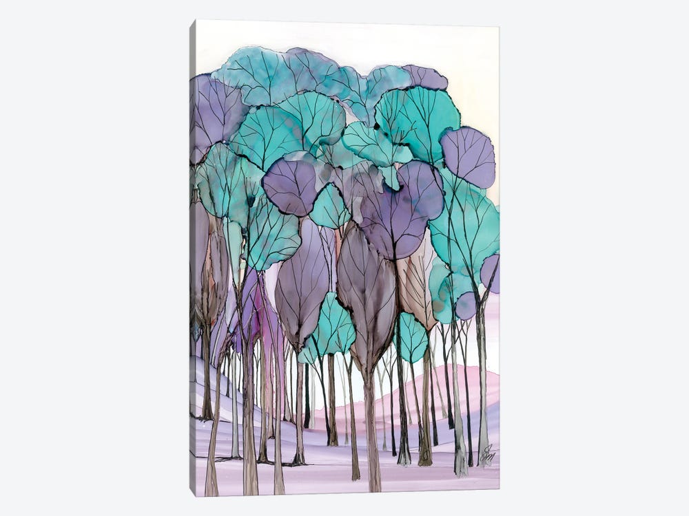 Semi Abstract Trees by Jan Matthews 1-piece Canvas Wall Art