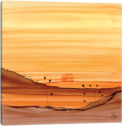Warming Sunset Canvas Art Print - Color Fields