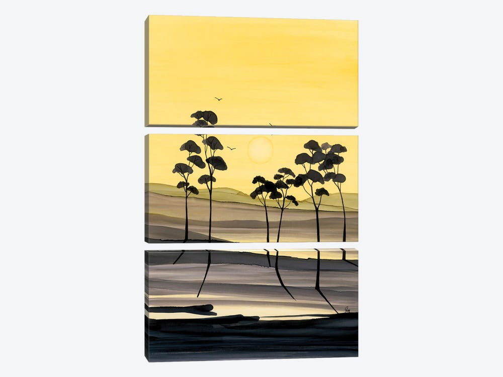 Yellow Hues by Jan Matthews 3-piece Canvas Print