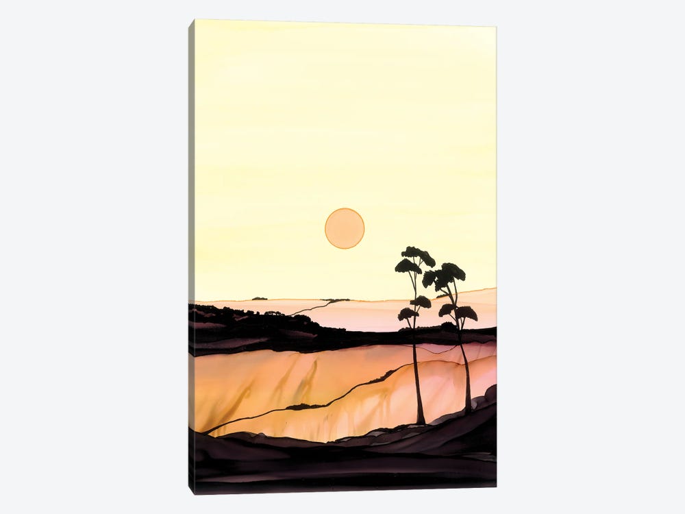 Yellow Sunset by Jan Matthews 1-piece Canvas Artwork