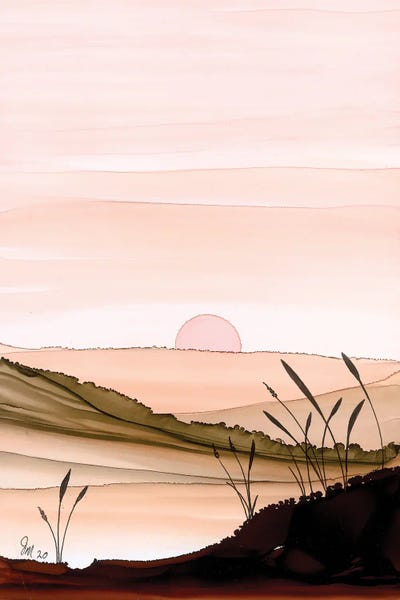 Peach Dawn by Jan Matthews framed canvas print