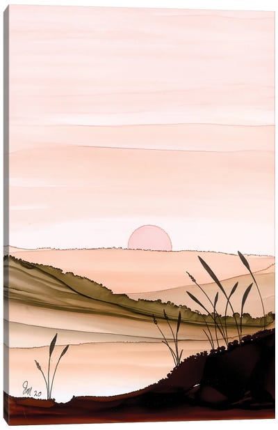 Peach Dawn Canvas Art Print - Color Fields
