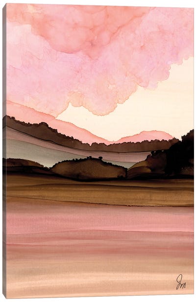 Pink Hues Canvas Art Print - Alcohol Ink Art