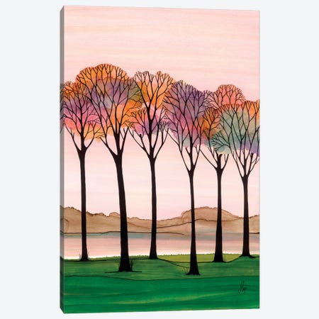 Rainbow Trees Canvas Print #JMW79} by Jan Matthews Canvas Art Print