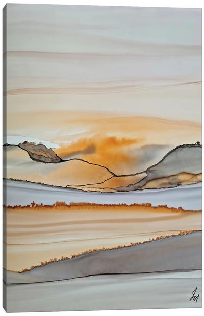 Sunset Orange Canvas Art Print - Subtle Landscapes