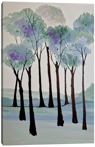 Minimalist Trees Canvas Art Print - Jan Matthews
