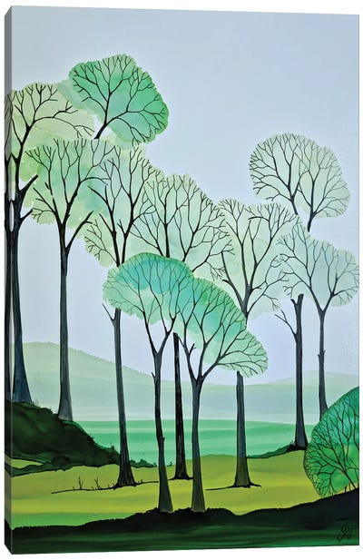 Summer Green Canvas Art Print - Jan Matthews