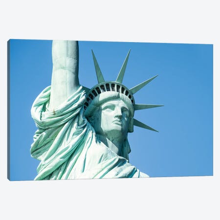 Statue Of Liberty In Front Of Blue Sky, New York City, Usa Canvas Print #JNB1006} by Jan Becke Canvas Print