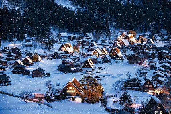 Aerial Photography: Shirakawago In Winter by Jan Becke
