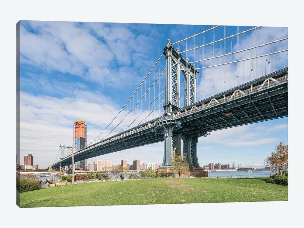 Brooklyn Bridge At Brooklyn Bridge Park, New York City, Usa by Jan Becke 1-piece Canvas Print