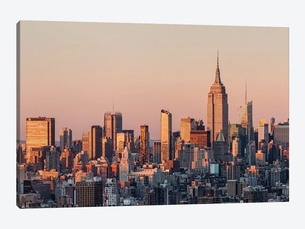 Manhattan Skyline At Sunset With View Of The Empire State Building by Jan Becke 1-piece Canvas Art