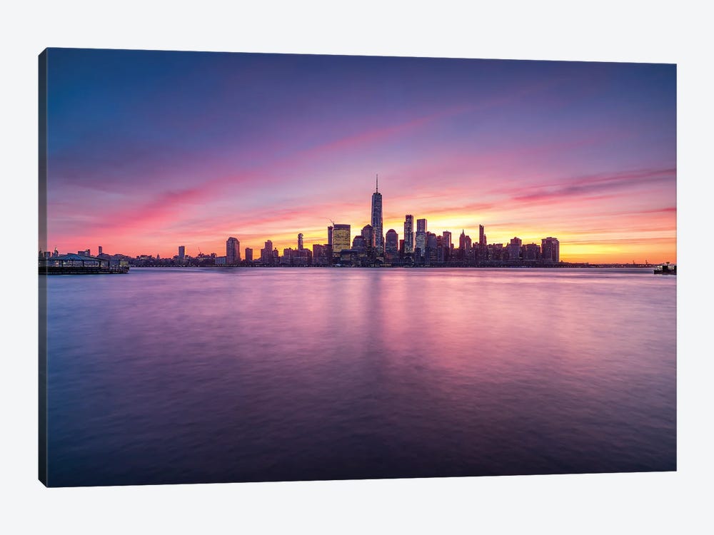Lower Manhattan Skyline At Sunrise, New York City, Usa by Jan Becke 1-piece Canvas Art Print