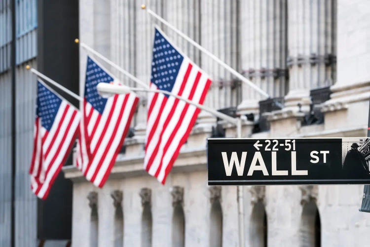 New York Stock Exchange At Wall Street, Lower Manhattan, New York City, Usa