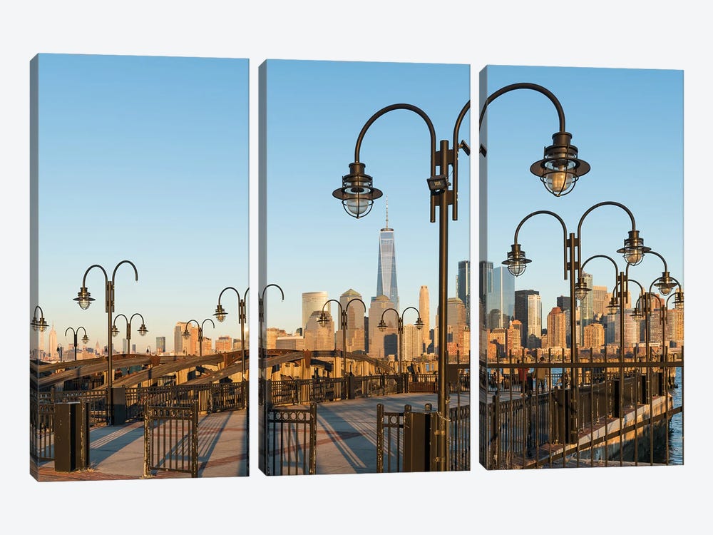 Lower Manhattan Skyline With One World Trade Center Seen From Liberty State Park, New Jersey by Jan Becke 3-piece Canvas Artwork