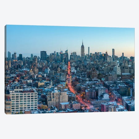 Aerial View Of Midtown Manhattan And Empire State Building At Dusk Canvas Print #JNB1050} by Jan Becke Art Print