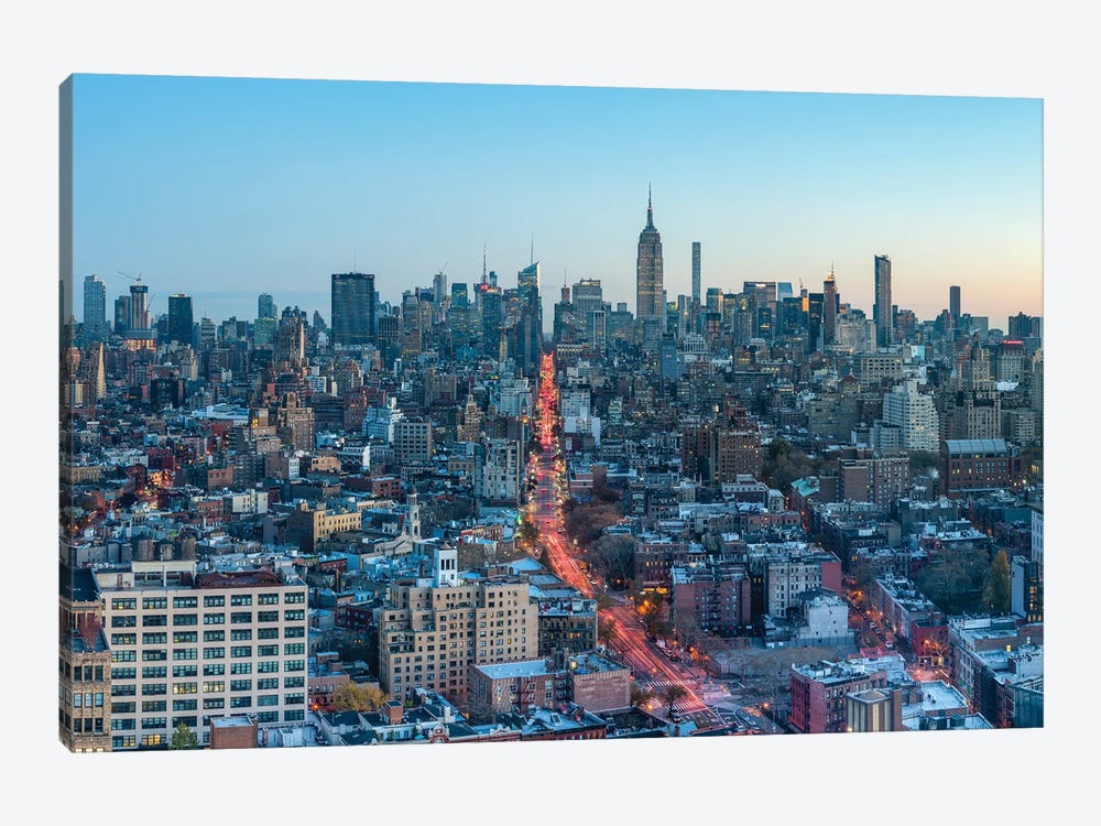 Aerial View Of Midtown Manhattan And Empire State Building At Dusk by Jan Becke 1-piece Canvas Print