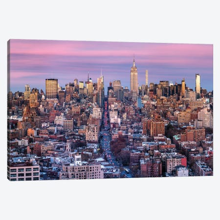 Manhattan Skyline At Sunset, New York City Canvas Print #JNB1058} by Jan Becke Canvas Print