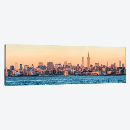 New York City Skyline Panorama With Empire State Building Canvas Print #JNB1065} by Jan Becke Canvas Art Print