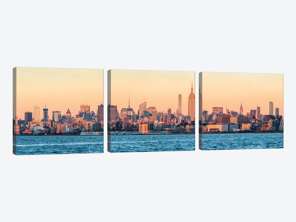 New York City Skyline Panorama With Empire State Building by Jan Becke 3-piece Art Print