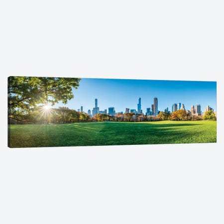 Panoramic View Of Sheep Meadow In Central Park, New York City, Usa Canvas Print #JNB1068} by Jan Becke Canvas Wall Art