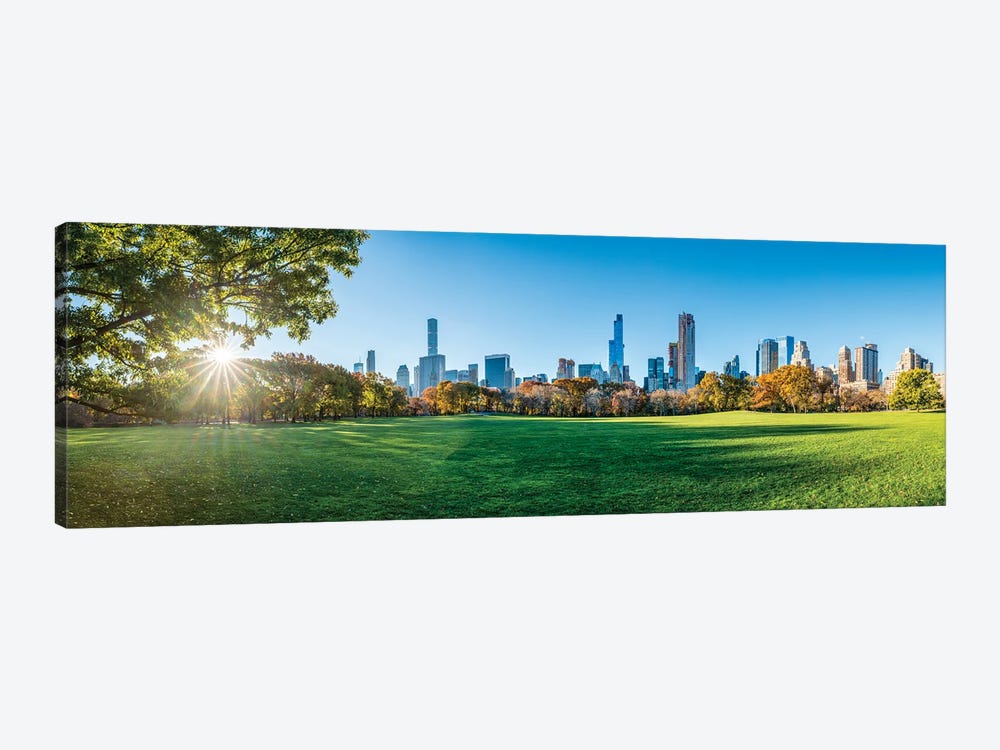 Panoramic View Of Sheep Meadow In Central Park, New York City, Usa by Jan Becke 1-piece Canvas Art