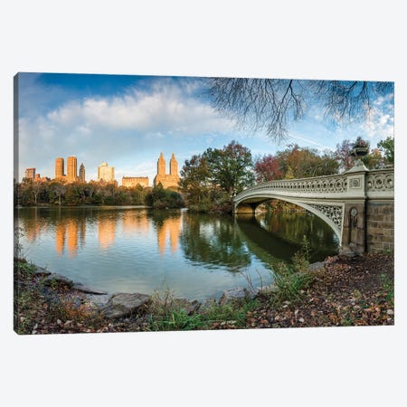 Bow Bridge And The Lake At Sunrise, Central Park, New York City Canvas Print #JNB1069} by Jan Becke Canvas Art