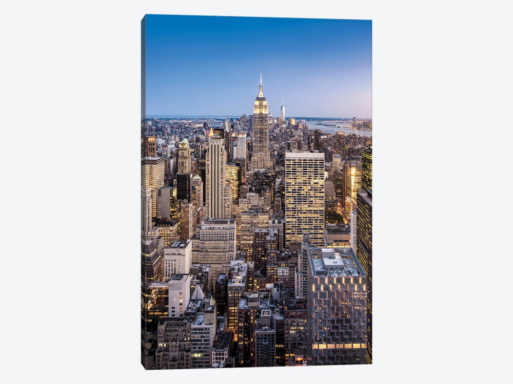 Empire State Building And Manhattan Skyline In New York City by Jan Becke 1-piece Canvas Wall Art