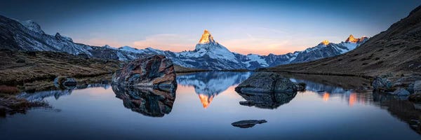 Switzerland: Stellisee And Matterhorn Panorama by Jan Becke