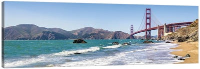 Golden Gate Bridge Seen From Marshall Beach, San Francisco, California, Usa Canvas Art Print - Famous Bridges