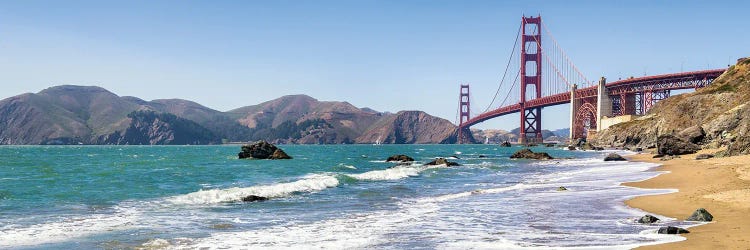 Golden Gate Bridge Seen From Marshall Beach, San Francisco, California, Usa