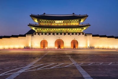 Gyeongbokgung Palace At Night, Seoul, South Korea by Jan Becke canvas print