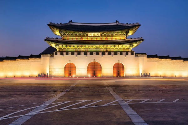 South Korea: Gyeongbokgung Palace At Night, Seoul, South Korea by Jan Becke