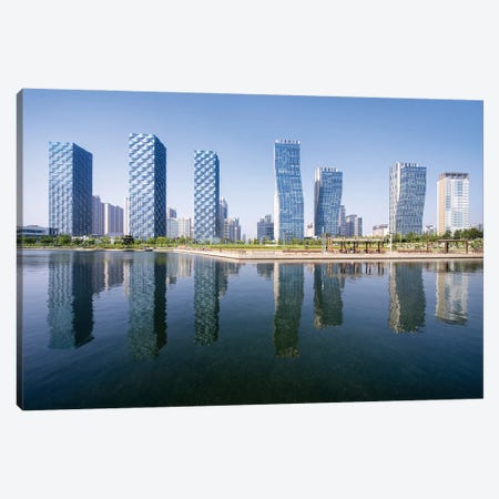 Modern Architecture In Songdo, South Korea Canvas Print #JNB1093} by Jan Becke Canvas Print