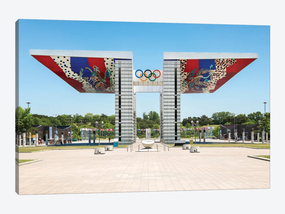 World Peace Gate At The Olympic Park Seoul, South Korea by Jan Becke 1-piece Canvas Print
