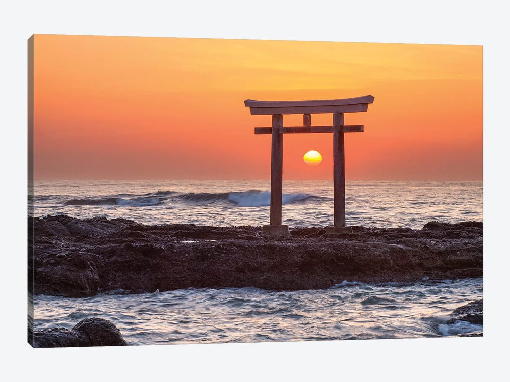 Sunrise At The Isosaki Shrine by Jan Becke 1-piece Canvas Art Print