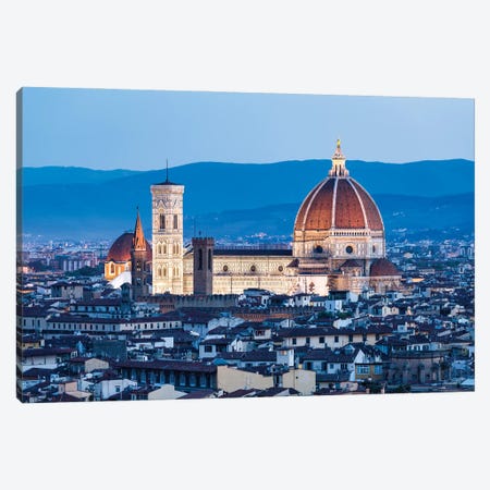 Florence Cathedral At Night, Tuscany Region, Italy Canvas Print #JNB1106} by Jan Becke Canvas Artwork