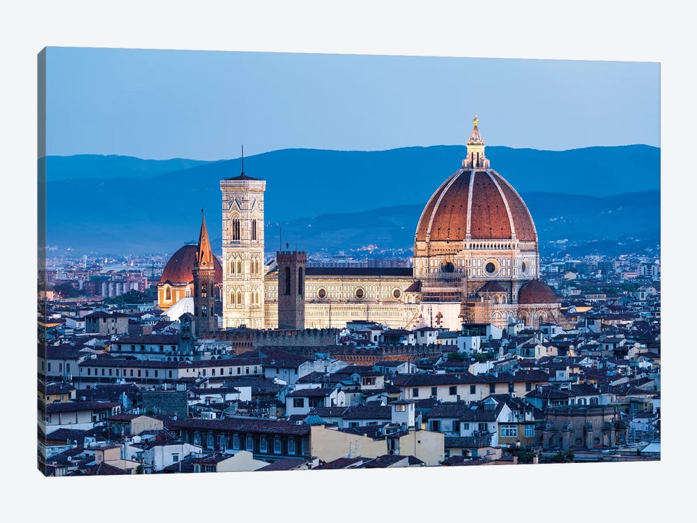 Florence Cathedral At Night, Tuscany Region, Italy by Jan Becke 1-piece Art Print