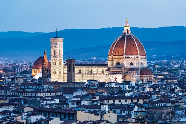 Florence: Florence Cathedral At Night, Tuscany Region, Italy by Jan Becke