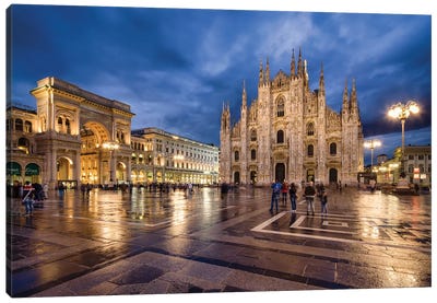 Milan Cathedral (Duomo Di Milano) At The Cathedral Square, Lombardy, Italy Canvas Art Print