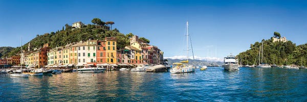 Genoa: Panoramic View Of Portofino, Liguria, Italy by Jan Becke