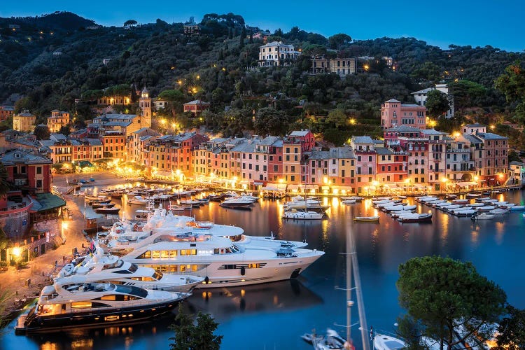 Portofino At Night, Liguria, Italy