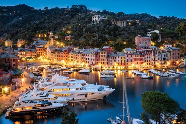 Liguria: Portofino At Night, Liguria, Italy by Jan Becke