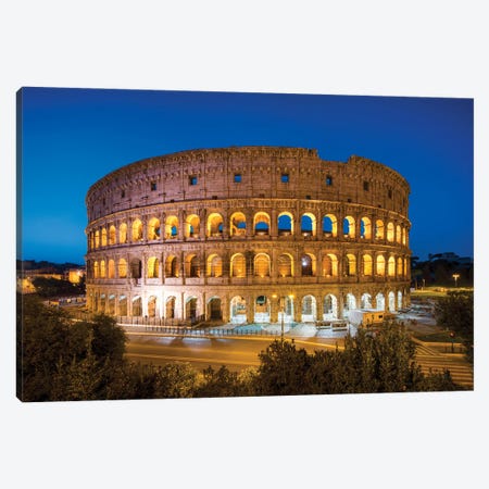 Colosseum At Night, Rome, Italy Canvas Print #JNB1119} by Jan Becke Canvas Artwork