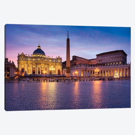 St. Peter'S Basilica At St. Peter'S Square In Rome, Vatican, Italy Canvas Print #JNB1122} by Jan Becke Canvas Print