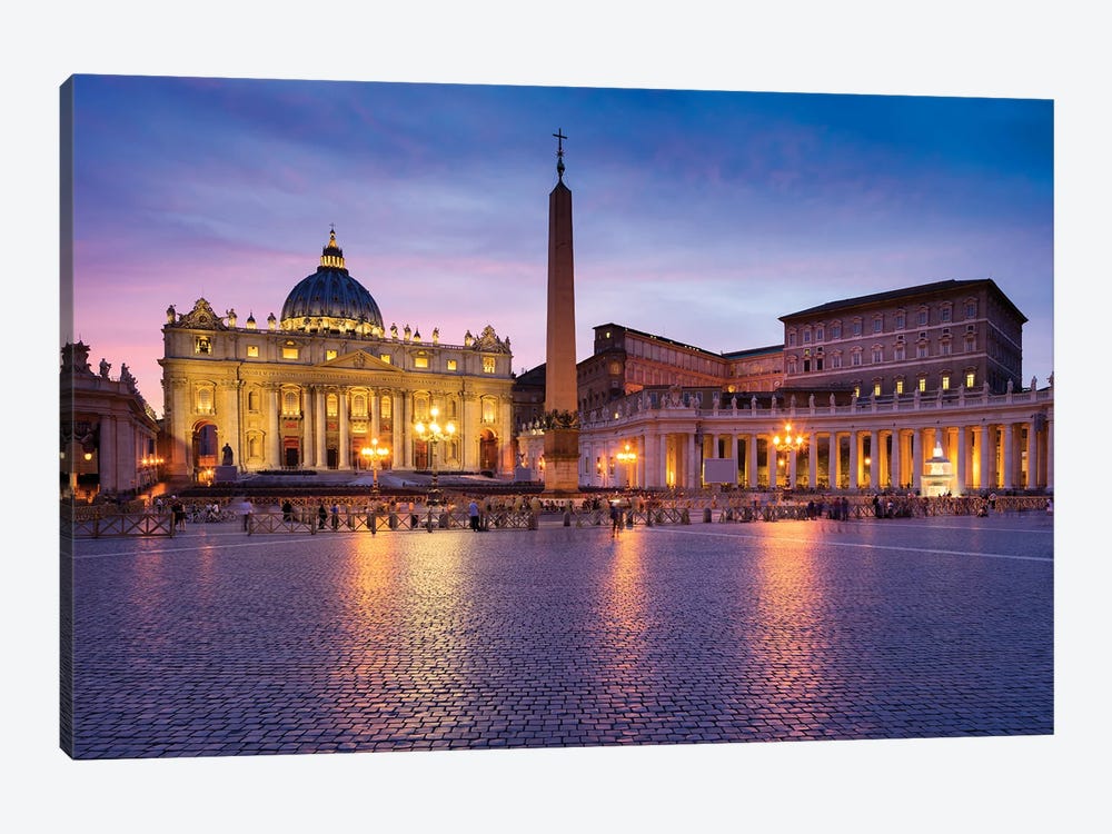 St. Peter'S Basilica At St. Peter'S Square In Rome, Vatican, Italy by Jan Becke 1-piece Canvas Art Print