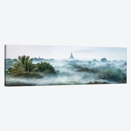 Panoramic View Of Old Bagan In The Early Morning, Myanmar Canvas Print #JNB1132} by Jan Becke Canvas Artwork