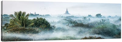 Panoramic View Of Old Bagan In The Early Morning, Myanmar Canvas Art Print - Burma (Myanmar)