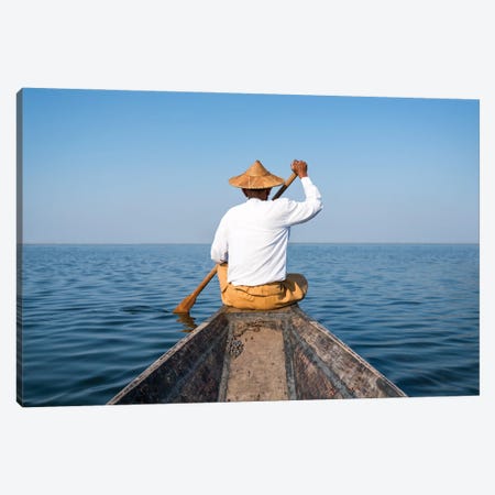 Intha Fisherman, Inle Lake, Myanmar Canvas Print #JNB1134} by Jan Becke Art Print