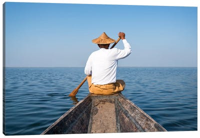Intha Fisherman, Inle Lake, Myanmar Canvas Art Print - Burma (Myanmar)